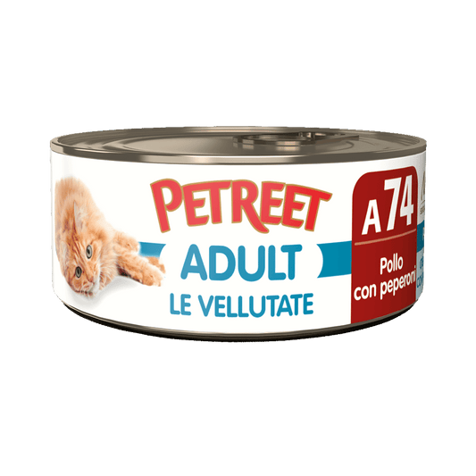 Petreet Adult Le Vellutate Pollo Con Peperoni Per Gatti Lattina 70g