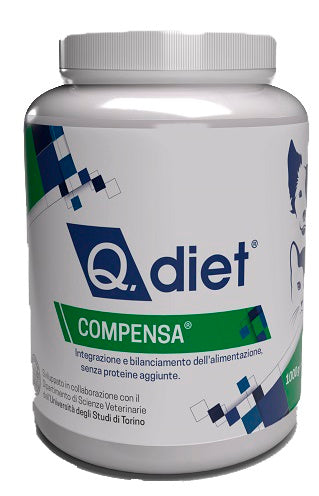 Q Diet Compensa Polvere Alimento Complementare Minerale Cani/Gatti 1000g