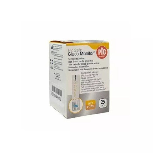 PicSafe Gluco Monitor Strisce Reattive Test Glicemia 25 Strisce