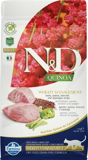 Farmin N&D Weight management Agnello E Quinoa Per Gatti Adulti Sacco 1,5kg