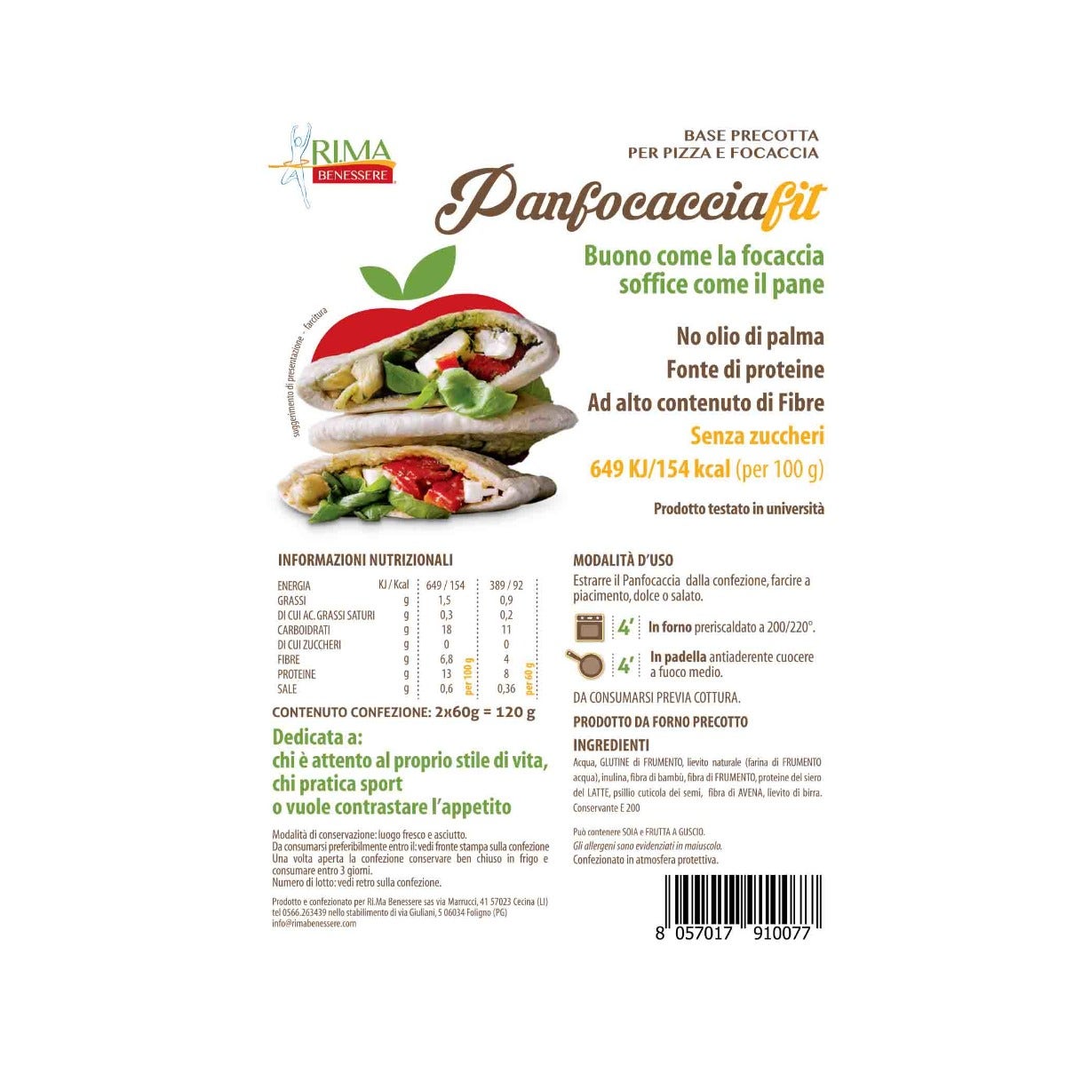 Rima Panfocaccia Light 120g