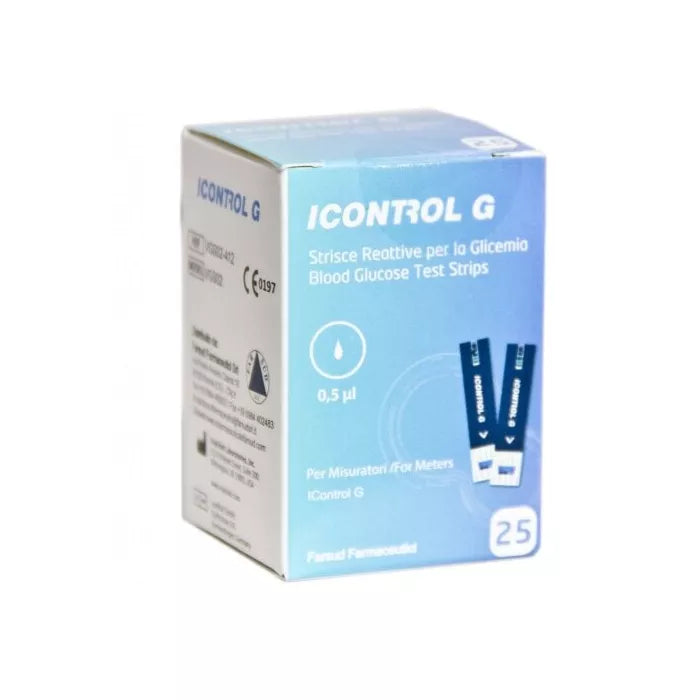 Icontrol G Strisce Misurazione Glicemia 25 Pezzi