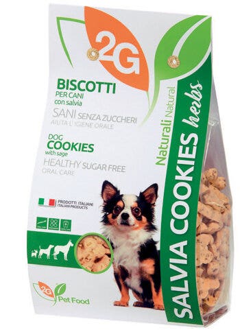 2G Pet Food Salvia Cookies Biscotti Alla Salvia Per Cani Sacco 350g