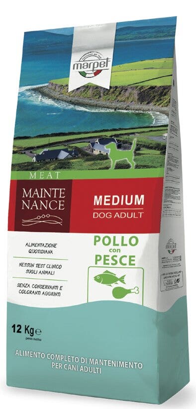 Marpet Maintenance Pollo/Pesce Cibo Secco Per Cani Adulti Taglia Medium Sacco 12 Kg