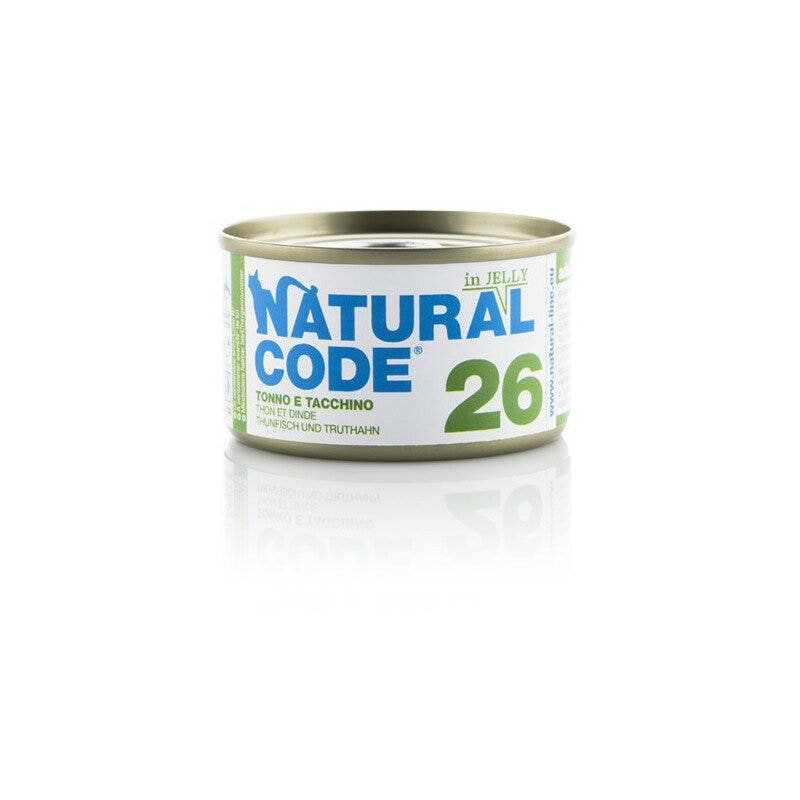 Natural Code 26 Tonno e Tacchino Gatti Adulti Lattina 85g