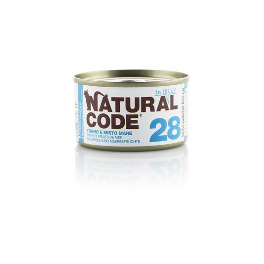 Natural Code 28 Tonno e Misto Mare Gatti Adulti Lattina 85g