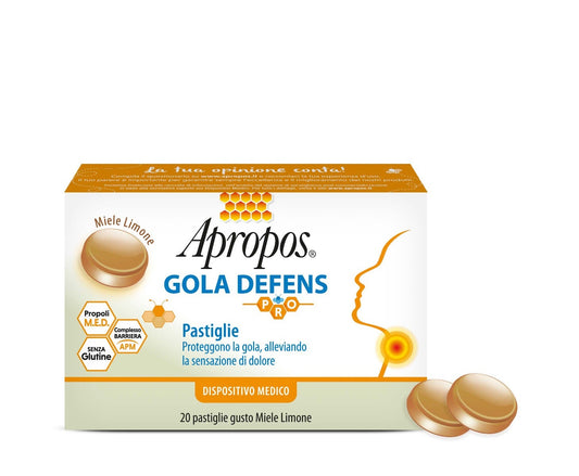 Apropos Gola Defence Pro 20 Pastilglie Miele Limone