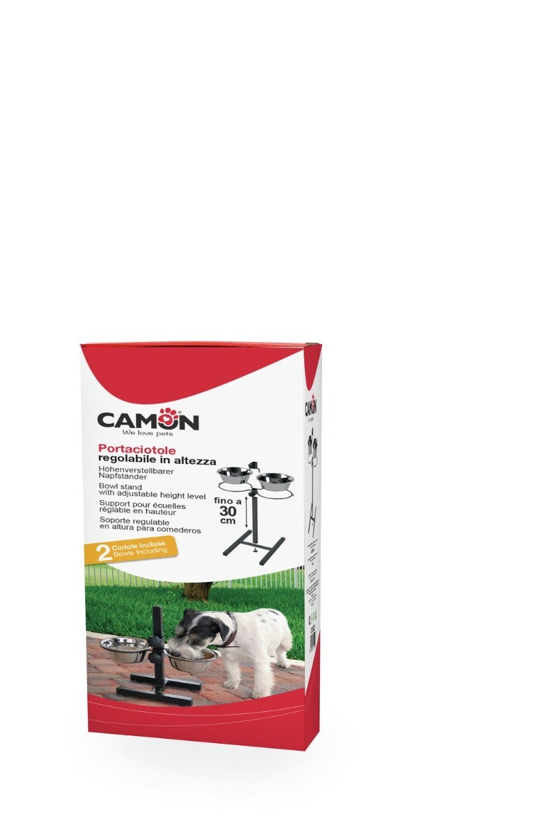 Camon Portaciotole Con Piedistallo e Ciotole C026/2