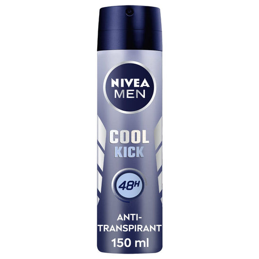 Nivea Men Cool Kick Spray Deodorante Uomo Antitraspirante Per 48 Ore Di Intensa Freschezza 150ml