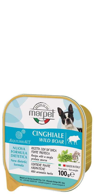 Marpet Aequilibriavet Cinghiale Cibo Umido Per Cani Adulti Vaschetta 100g