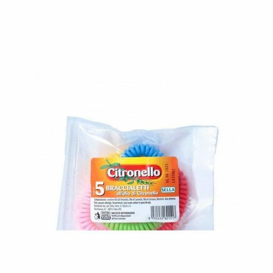 Sella Citronello Braccialetto Protettivo Zanzare 5 pezzi