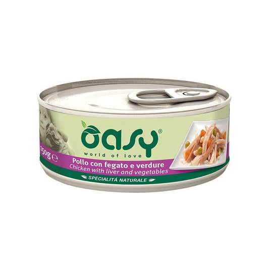 Oasy Specialità Naturale Pollo Con Fegato E Verdure Per Cani Adulti 150g