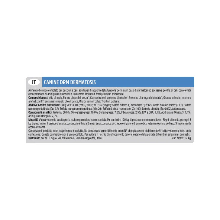 Purina Pro Plan Veterinary Diets Secco Cane DRM Dermatosis Sacco 12kg