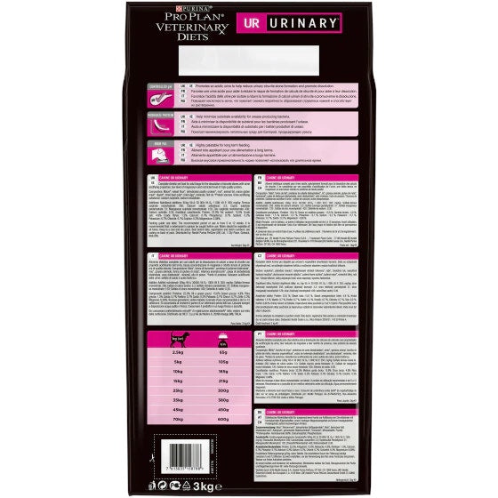 Purina Pro Plan Veterinary Diets Secco Cane UR Urinary 3kg