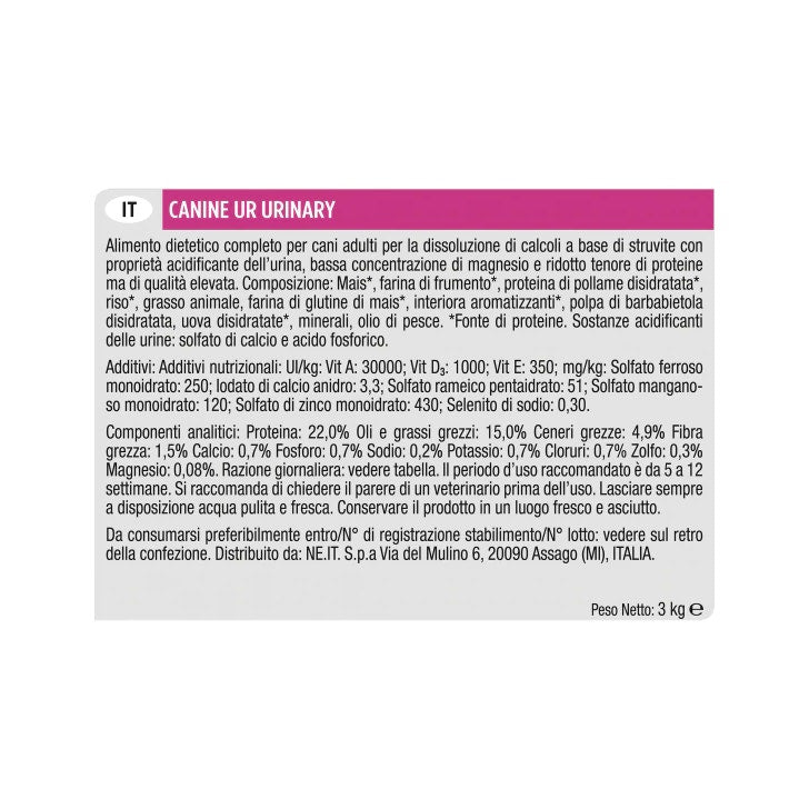 Purina Pro Plan Veterinary Diets Secco Cane UR Urinary 3kg