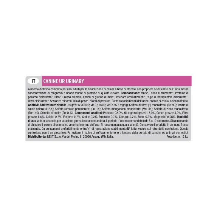 Purina Pro Plan Veterinary Diets Secco Cane UR Urinary Sacco 12kg