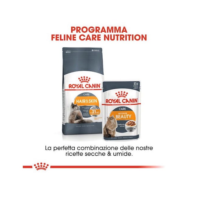 Royal Canin Hair & Skin in Salsa Alimento Umido Per Gatti Adulti Bustina 85g