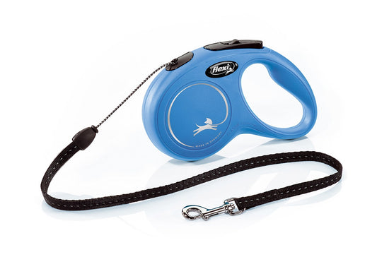 Flexi New Classic In Corda Guinzaglio Per Cani Colore Blu Taglia S 5m