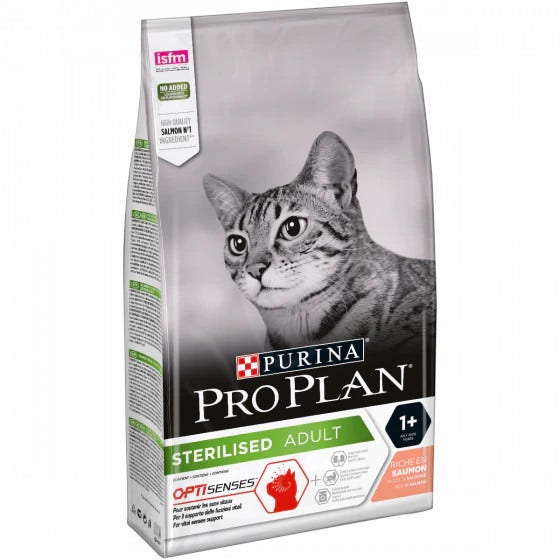 Purina Pro Plan Cibo Secco Ricco In Salmone Per Gatti Adulti Sterilizzati Sacco 1,5kg