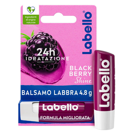 Labello Blackberry Shine Burrocacao Labbra Colorato E Idratante All'aroma Di Mora 4,8g
