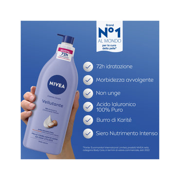 Nivea Crema Corpo Vellutante Crema Corpo Idratante 72 Ore E Vellutante Per Pelle Secca 500ml