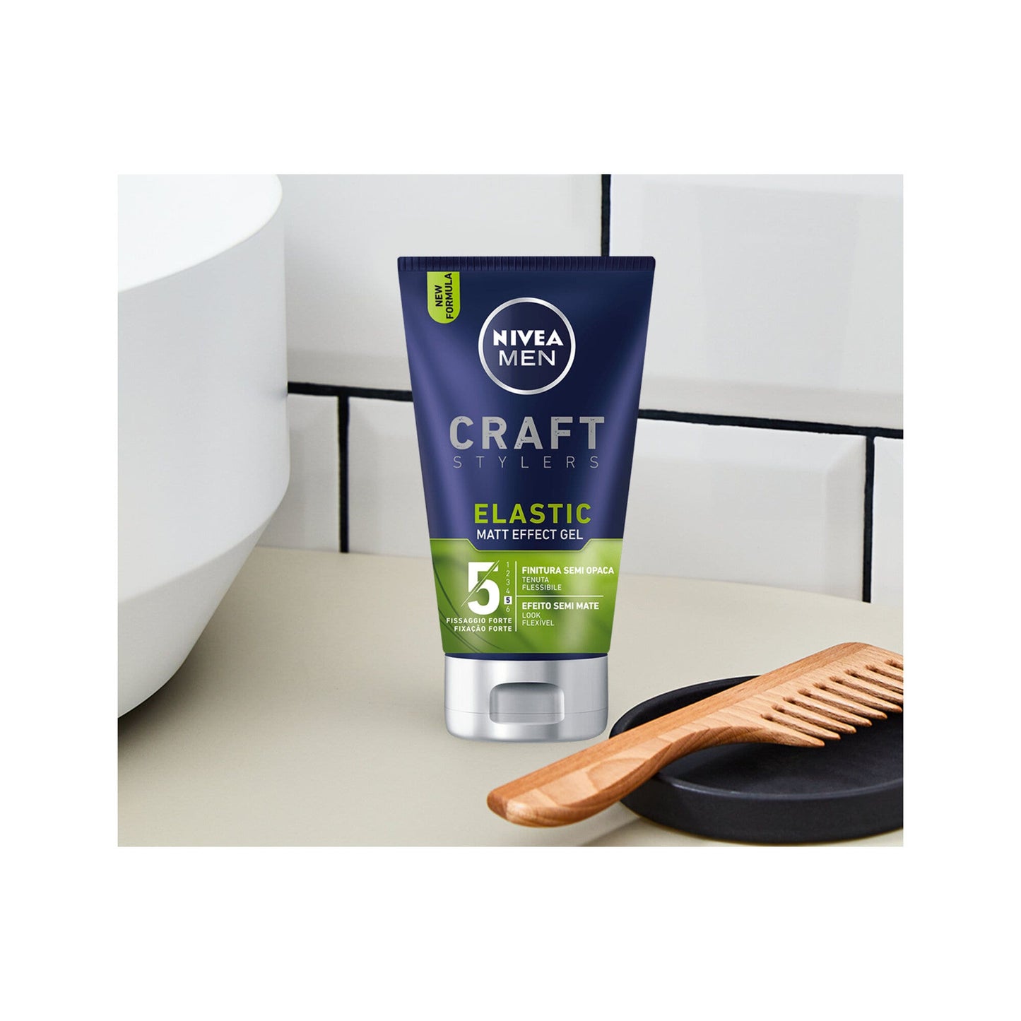 Nivea Men Styling Gel Elastic Gel per la Cura Capelli a Lunga Tenuta con Resistenza Elastica 150ml