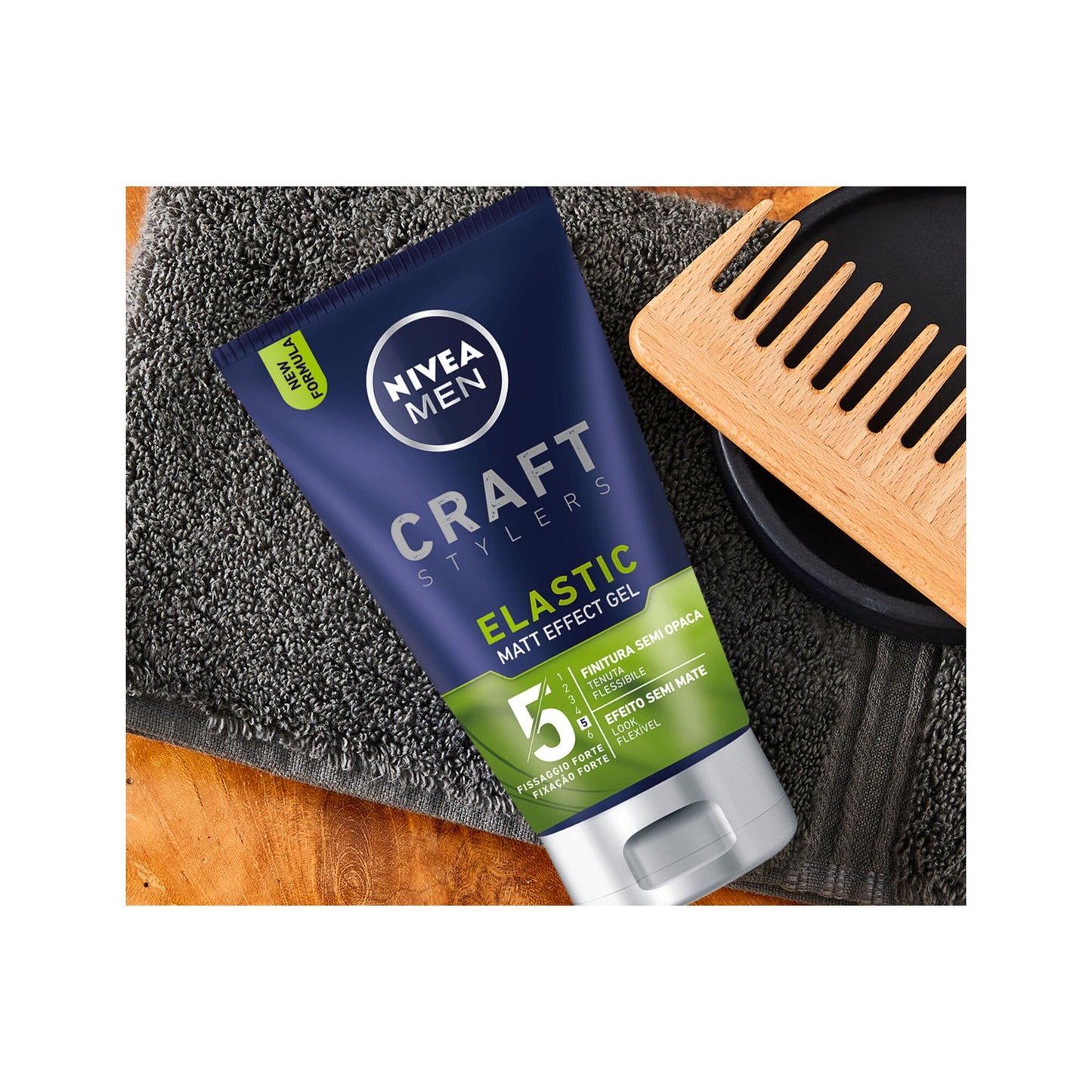 Nivea Men Styling Gel Elastic Gel per la Cura Capelli a Lunga Tenuta con Resistenza Elastica 150ml