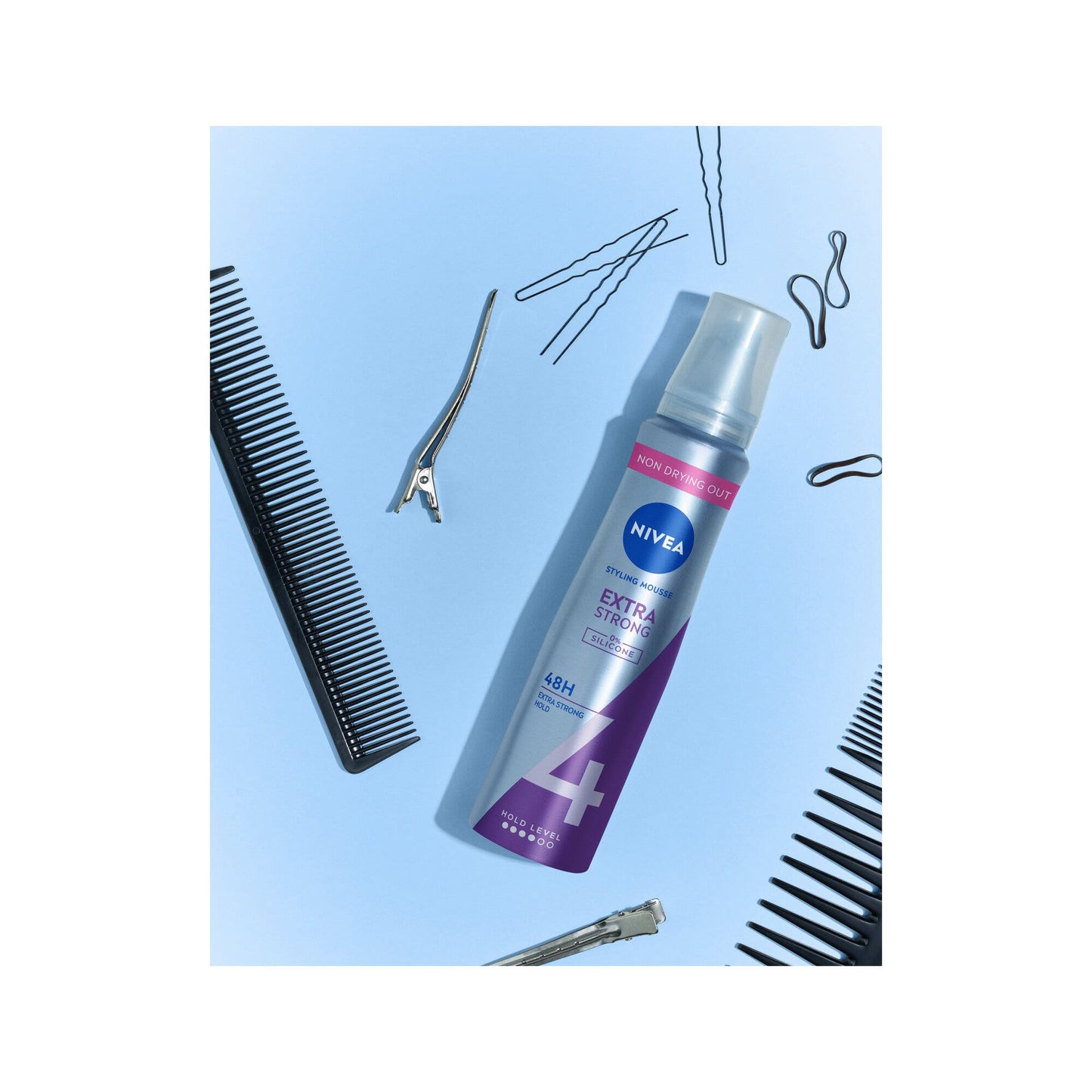 Nivea Styling Mousse Extra Strong Schiuma Per La Cura Capelli E Con Tenuta Extra Forte 150ml