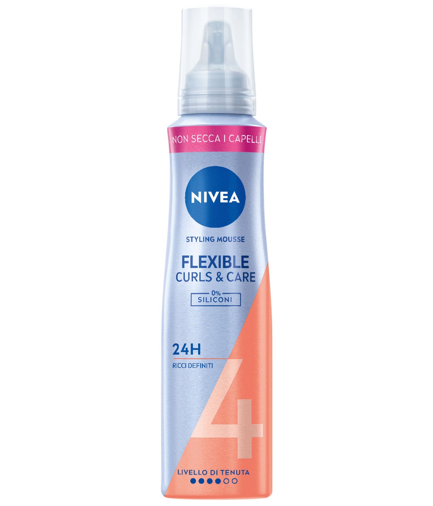 Nivea Styling Mousse Flexible Curls&care Schiuma per la Cura Capelli Ricci Extra Forte 150ml
