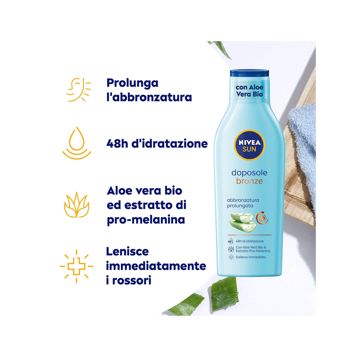 Nivea Sun Latte Doposole Bronze Dopo Sole Idratante Per Un'abbronzatura Luminosa E Duratura 200ml