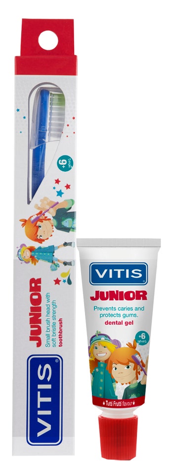Vitis Junior Kit Spazzolino + Dentifricio Gel 15ml