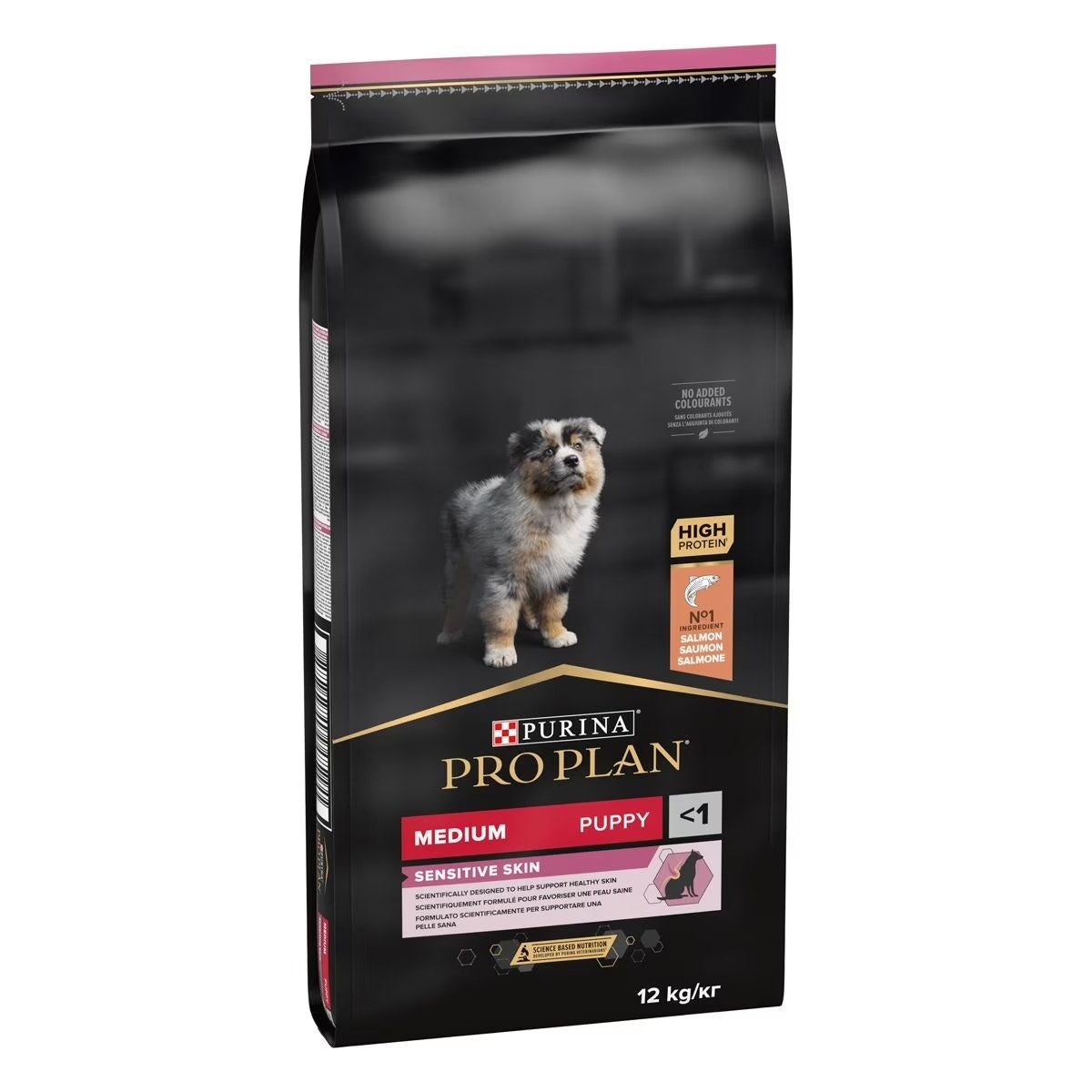 Purina Pro Plan Medium Puppy Sensitive Skin Cibo Secco Con Salmone Per Cuccioli Taglia Media Sacco 12 kg