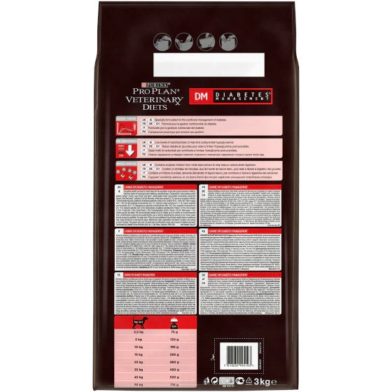 Purina Pro Plan Veterinary Diets Secco Cane DM Diabetes Management Sacco 3kg