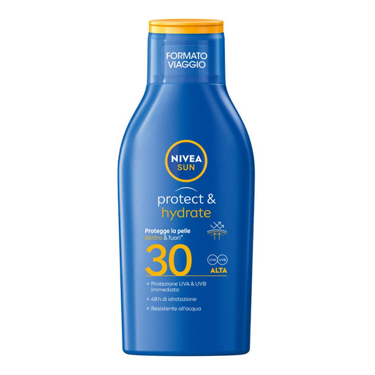 Nivea Sun Latte Solare Protect & Hydrate Fp30 Crema Solare Idratante in Formato Viaggio 100ml