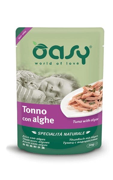 Oasy Specialità Naturale Gatto Tonno con Alghe 70g