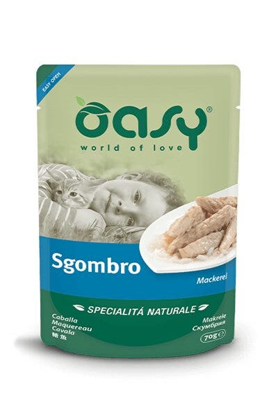 Oasy Specialità Naturale Gatto Sgombro 70g