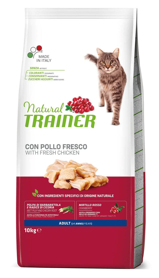 Natural Trainer Crocchette Pollo Fresco Per Gatti Adulti Sacco 10kg