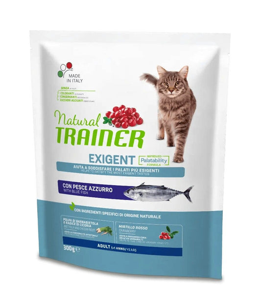 Natural Trainer Exigent Crocchette Con Pesce Azzurro Per Gatti Adulti Sacco 300g