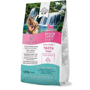 Marpet Aequilibriavet Low Grain Trota Cibo Secco Per Cani Adulti Taglia Medium Large Sacco 1,5Kg