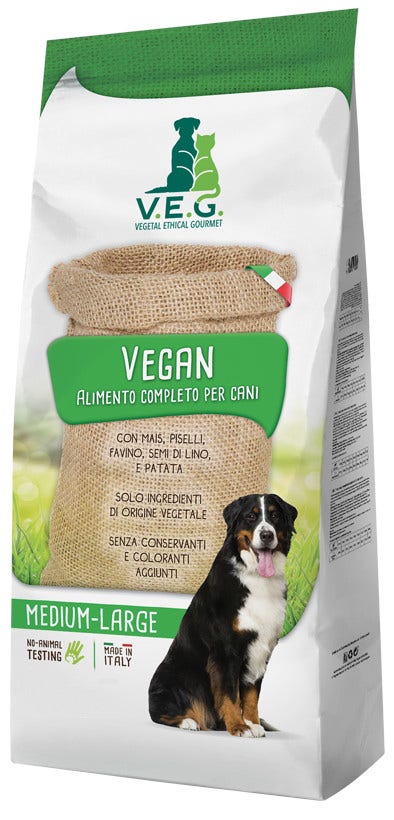 Marpet Vegan Dog Cibo Secco Per Cani Taglia Medium Large Sacco 1,5Kg
