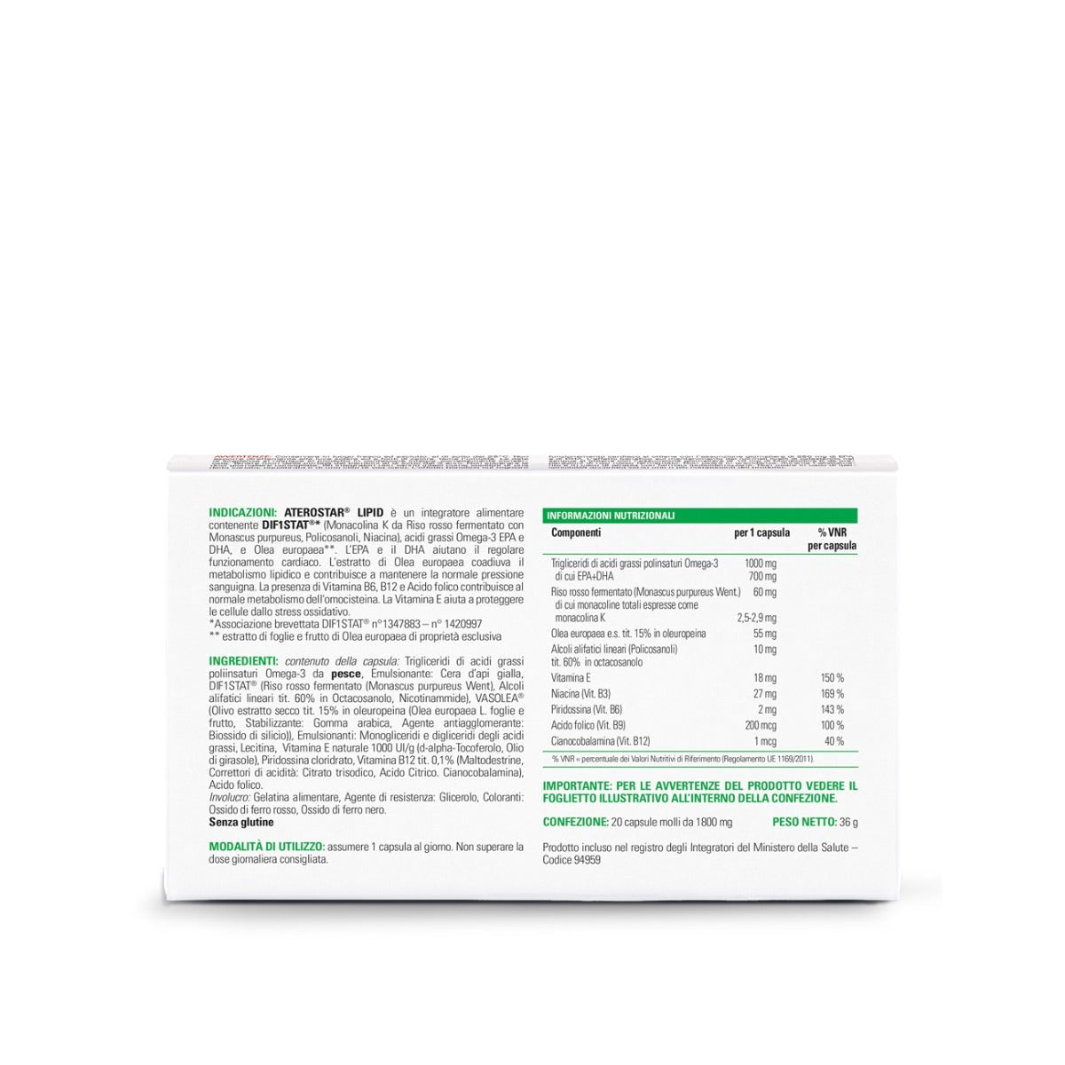 Aterostar Lipid 20 Capsule Molli