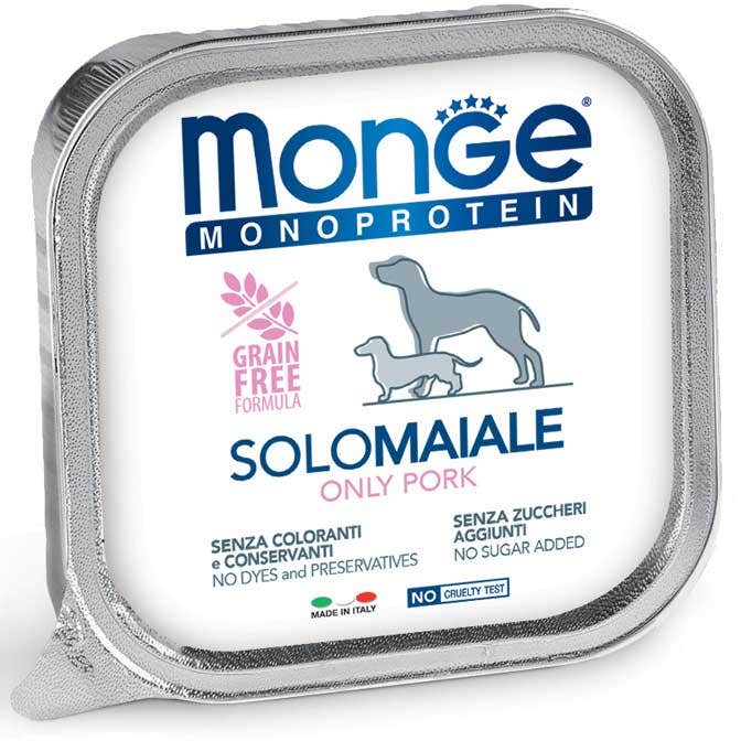 Monge Monoprotein Solo Maiale Cibo Umido Per Cani Adulti 150g