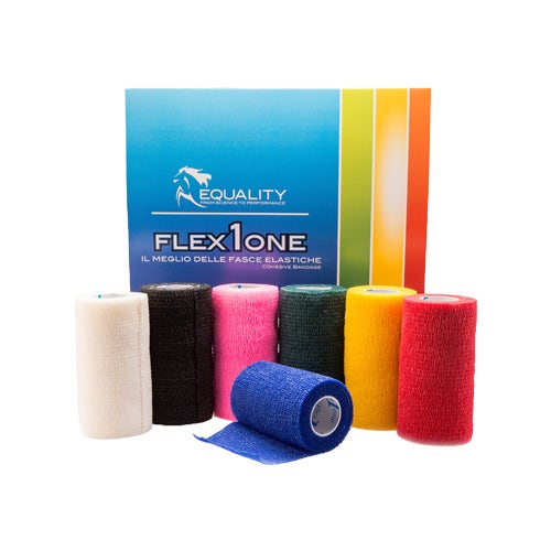 Flex-1-One Fascia Coesiva Elastica Per Equini Gialla 5cmx4,5m