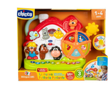 Chicco Gioco ABC Nuova Fattoria Parlante Italiano/Inglese 1-4 Anni