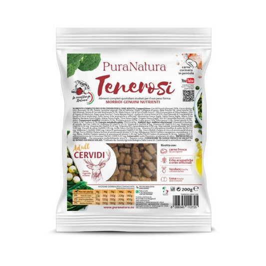 PuraNatura Tenerosi Cervidi Cibo Secco Cani Adulti Sacco 200g