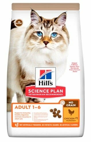Hill's Science Plan No Grain Cibo Secco Con Pollo Gatti Adulti Sacco 1,5kg