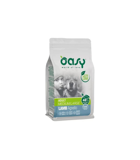 Oasy Adult One Protein Crocchette Agnello Per Cani Taglia Media/Grande Sacco 2,5 Kg