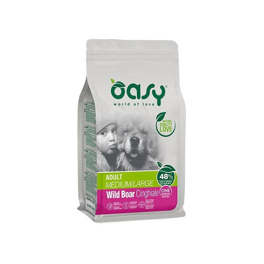 Oasy One Animal Protein Adult Medium & Large Con Cinghiale Per Cani Adulti 2.5kg