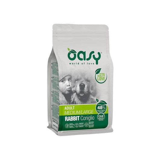 Oasy One Animal Protein Adult Medium & Large Con Coniglio Per Cani Adulti 2.5kg
