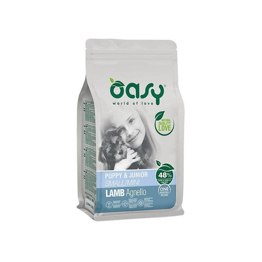 Oasy One Animal Protein Puppy & Junior Small & Mini Con Agnello Per Cani Cuccioli 800g